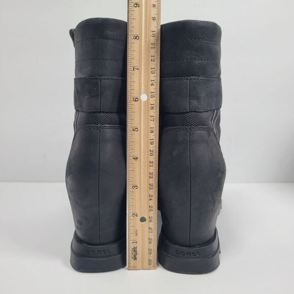 Sorel Joan of Arctic Wedge III Women's Black Boots NL4364-010 US Size 9 - Picture 9 of 10